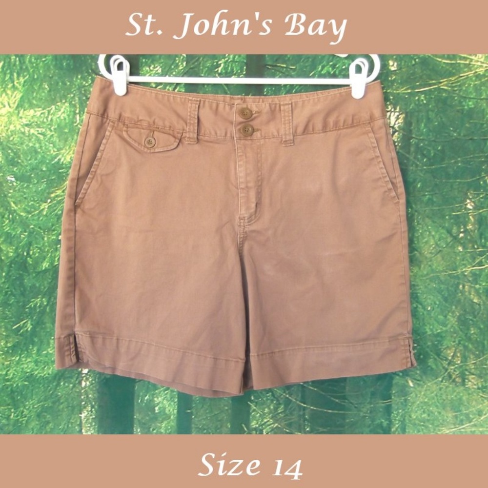 St. John's Bay Brown Shorts Size 14